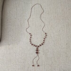 Chic Rose Long Austrian Beaded Necklace